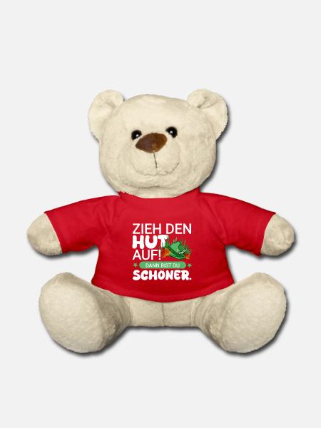 Hut mit schönem Spruch - Teddy - Rot