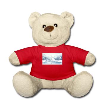 Elegante Schlittschuhläuferin im Winterwunderland - Teddy - Rot - Vorne