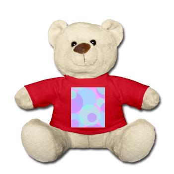 Points in pastel - Teddy Bear - red - Front