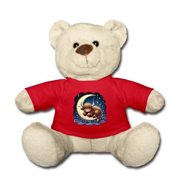Tranquil Highland Cow - Perfect for Relaxation - Teddy Bear - red - Front