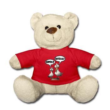 sérieusement omg Fun Shirt - Nounours - rouge - Devant
