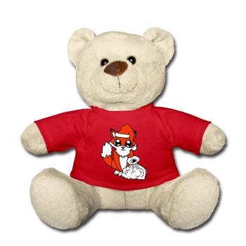 Fuchs Rotfuchs Weihnachtsmann Weihnachten Geschenk - Teddy - Rot - Vorne