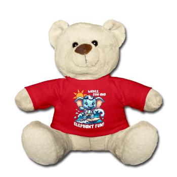 Surfeur d’éléphants - Nounours - rouge - Devant
