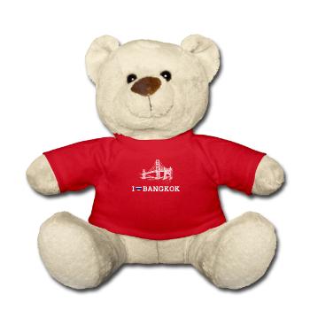 J’aime Bangkok Golden Gate Bridge Lover Heart Flag - Nounours - rouge - Devant