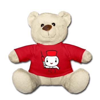 Ente Krankenschwester Arzt Spritze Krankenhaus süß - Teddy - Rot - Vorne
