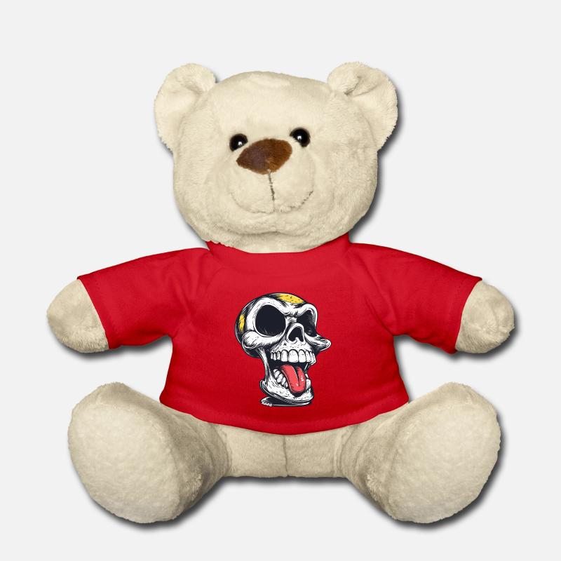 Crâne avec langue – crâne effronté - Nounours - rouge