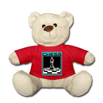 Schach König Chess - Teddy - Rot - Vorne