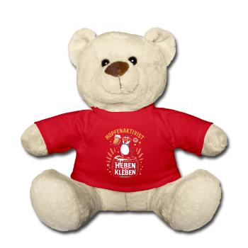 Heben Statt Kleben Lustiges Bierdesign - Teddy - Rot - Vorne