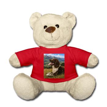 Berglandschaft Hundportrait - Teddy - Rot - Vorne