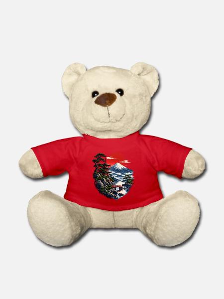 Japanische Abendröte am Fuji - Teddy - Rot