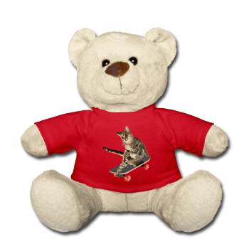 Cat Skateboards skateboards - Teddy Bear - red - Front