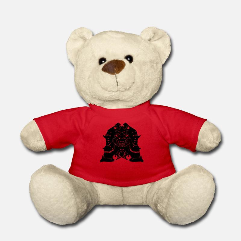 The Monster Black - Teddy Bear - red