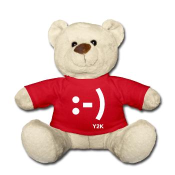 Lächeln Y2K Weiß - Teddy - Rot - Vorne
