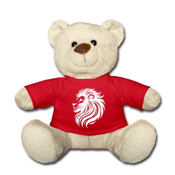 Lion Drawing Animal - Teddy Bear - red - Front