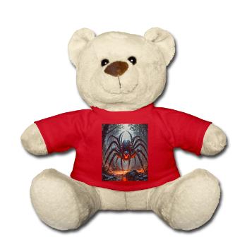 Tsuchigumo Monströse Riesenspinne mit leuchtendem Rot - Teddy - Rot - Vorne