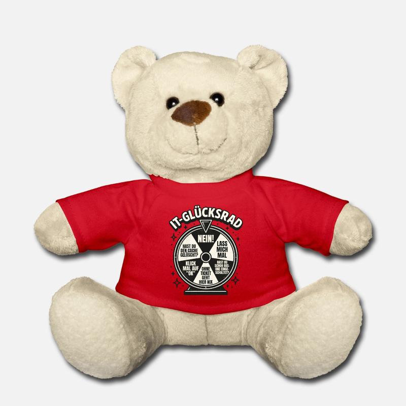 IT Support Glücksrad Service Desk IT Helpdesk - Teddy - Rot