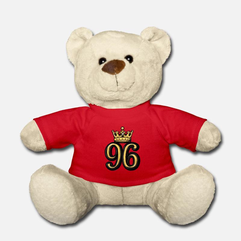 96 Zahl Krone - Teddy - Rot