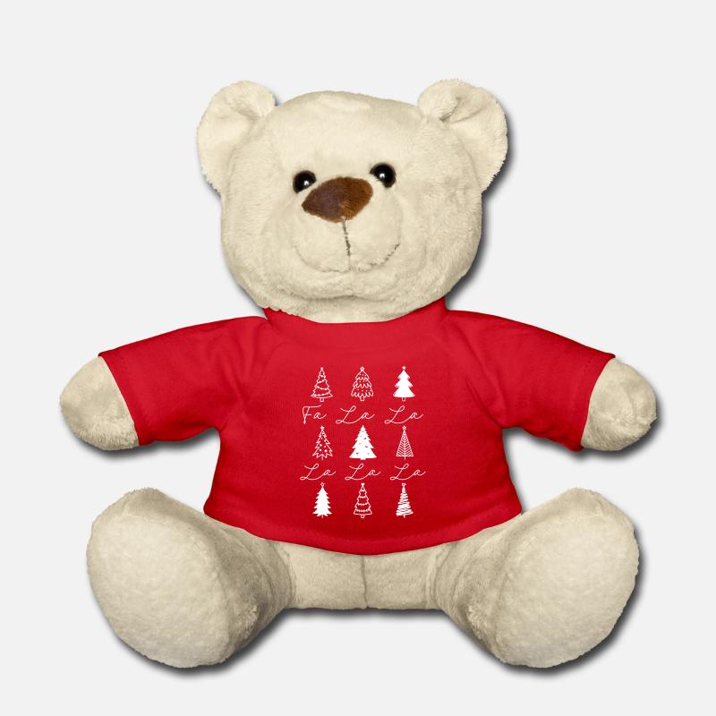 Weihnachtsbäume Fa la la - Teddy - Rot