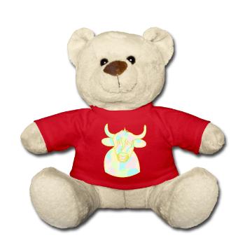 Opal Cuddle Bull - Teddy Bear - red - Front