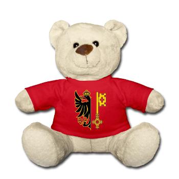 Flagge von Genf - Teddy - Rot - Vorne