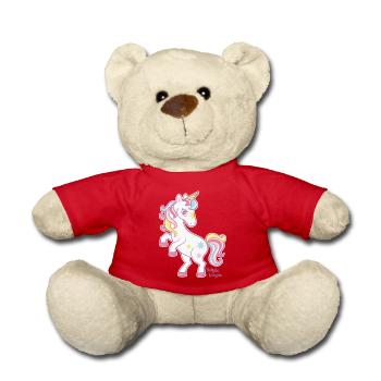 Little Unicorn - Teddy Bear - red - Front