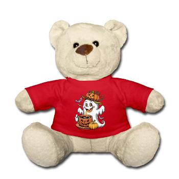 Kürbis Halloween Geist - Teddy - Rot - Vorne