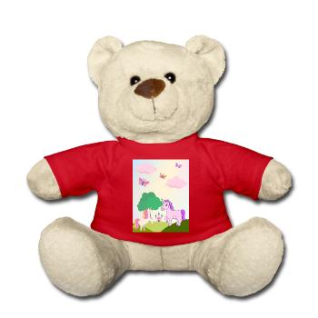 Unicorn Land - Teddy Bear - red - Front
