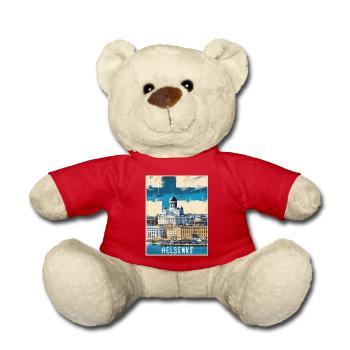 Helsinki Painting - Teddy Bear - red - Front