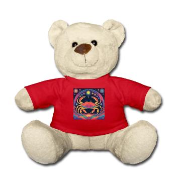 Krebs Sterne Astrologie Geschenk - Teddy - Rot - Vorne