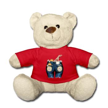 You Matter - Uplifting Positivity Artwork - Teddy Bear - red - Front