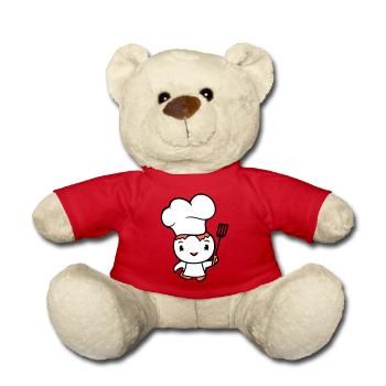 Oiseau Chef Chapeau Canard Délicieux Faim Nourriture Mignon - Nounours - rouge - Devant