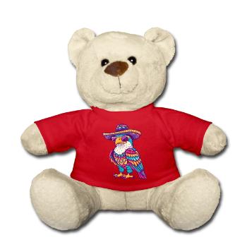 Aigle Bande Dessinée Drôle Sombrero - Nounours - rouge - Devant