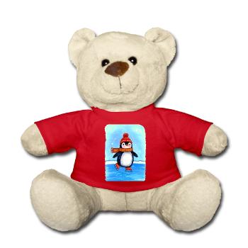 Kleiner Pinguin-Schlittschuh-Läufer - Teddy - Rot - Vorne