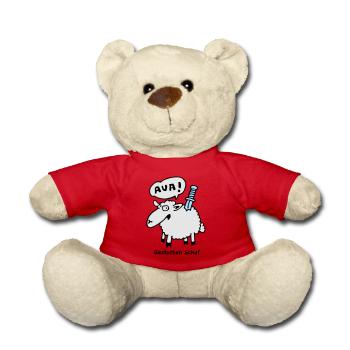 gestochen_schaf - Teddy Bear - red - Front