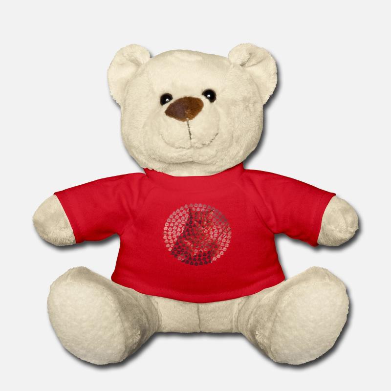 Cat on ship bow - Teddy Bear - red