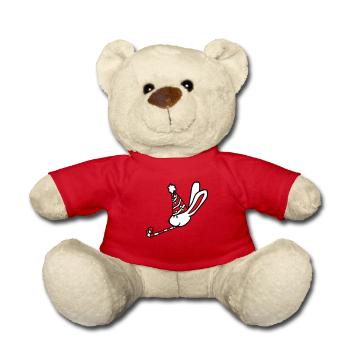 Lapin Anniversaire Années Vieux Cadeau Serviette Chapeau de fête - Nounours - rouge - Devant