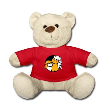 2 Mignon Chevaux Enfant Famille Maman Papa Maman Père - Nounours - rouge - Devant