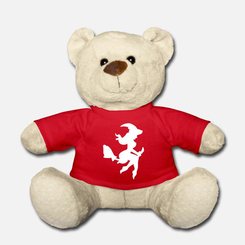 Hexe Besen - Teddy - Rot