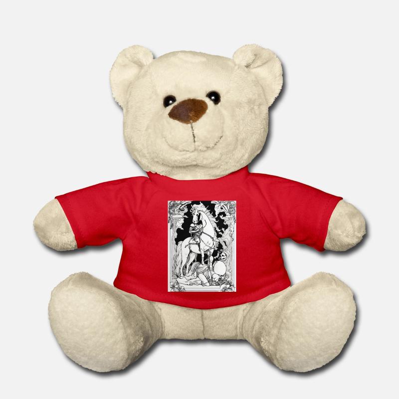 Der Tod auf einem Pferd - Teddy - Rot