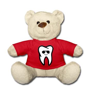 Tooth Sunglasses - Teddy Bear - red - Front