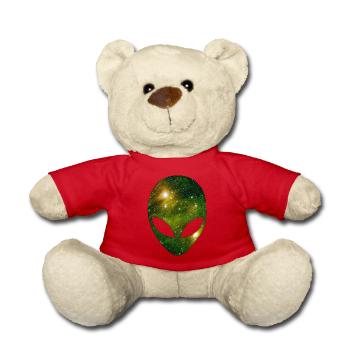 Kosmischer Außerirdischer - Teddy - Rot - Vorne