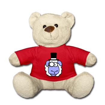 mouton M. Gentleman chapeau haut de forme Monocle lunettes - Nounours - rouge - Devant