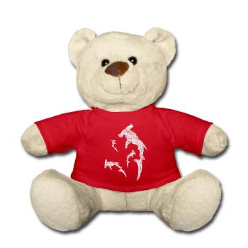Vier Weiße Hammerhaie - Teddy - Rot - Vorne