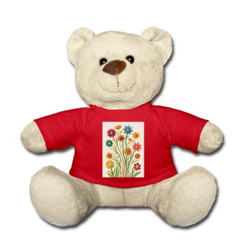 Blossoms of handicraft - Teddy Bear - red - Front