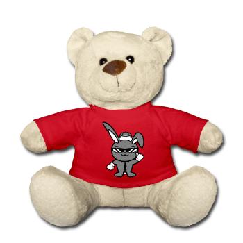 Lunettes de soleil lapin Cappy cravate Cool Hat Comic - Nounours - rouge - Devant