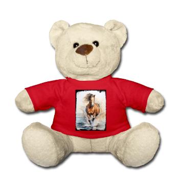Wild Horse Nature Beach Water Splash Dynamics - Teddy Bear - red - Front