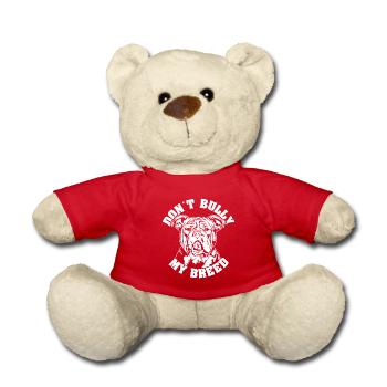 American Bully Dont Bully my Breed Dogs Wilsigns - Teddy Bear - red - Front