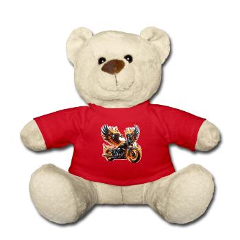 Motorrad,motorcycle,dirkbike motocross - Teddy - Rot - Vorne
