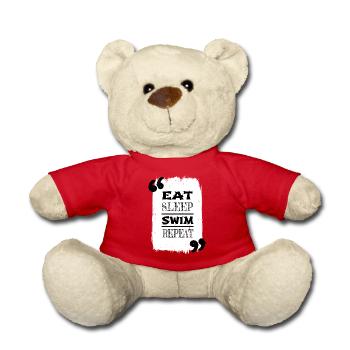 birthday sport swimming trunks apnea love humor - Teddy Bear - red - Front