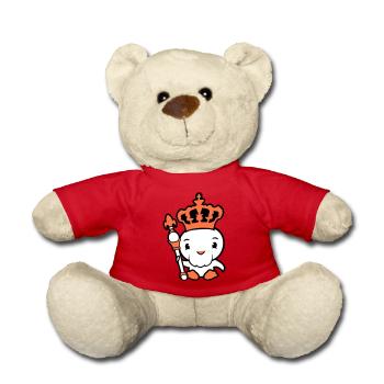 Bird King Crown Ruler Beard Old Kingdom - Teddy Bear - red - Front